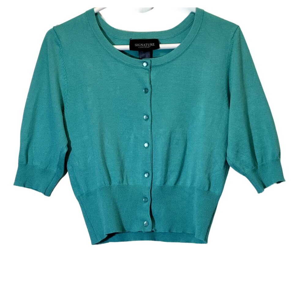 Women Teal Green Cardigan Size 12
